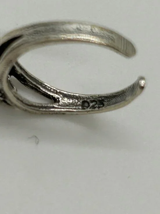 925 Sterling Silver Frog Toe Ring Adjustable Finger Knuckle Midi Band Size 2 - Picture 4 of 11